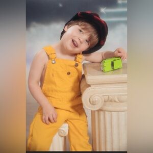 AMAZING Vintage Yellow Kids Overalls